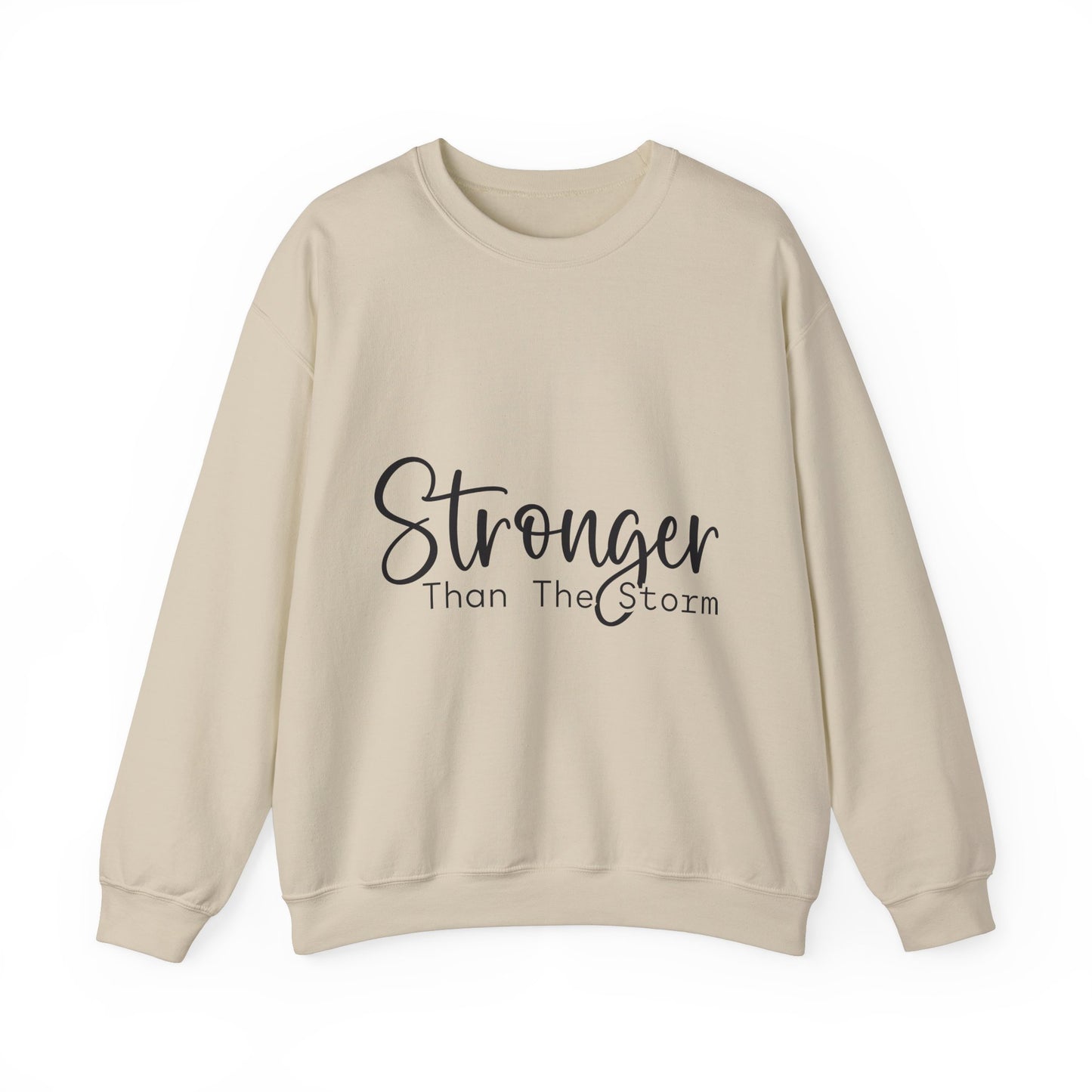 Stronger Than The Storm Unisex Heavy Blend Crewneck Sweatshirt | Cozy Casual Wear