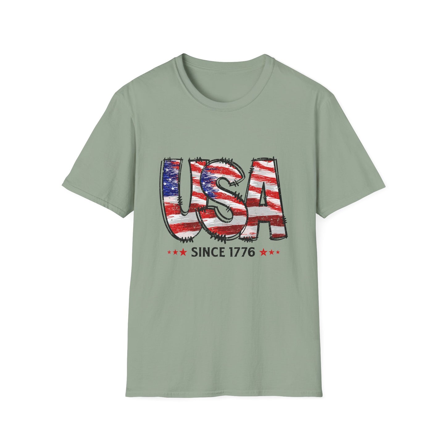 USA Flag Graphic T-Shirt, Vintage USA Tee, Independence Day Shirt, Patriotic Apparel
