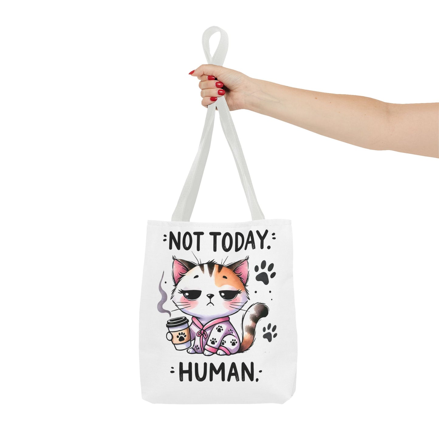 Cute Cat Tote Bag – "Not Today, Human" – Perfect for Cat Lovers & Everyday Use