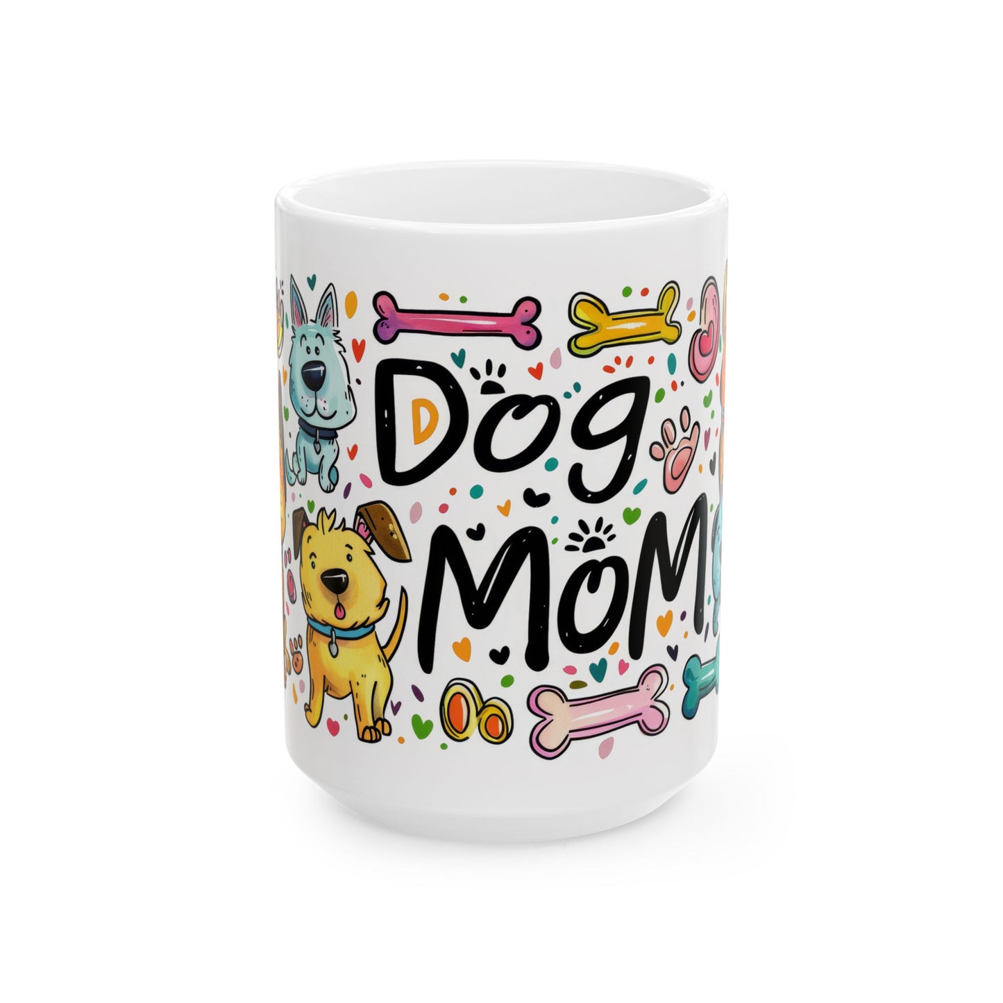 Dog Mom Ceramic Mug | Fun Pet Lover Coffee Cup | Perfect Gift for Dog Owners