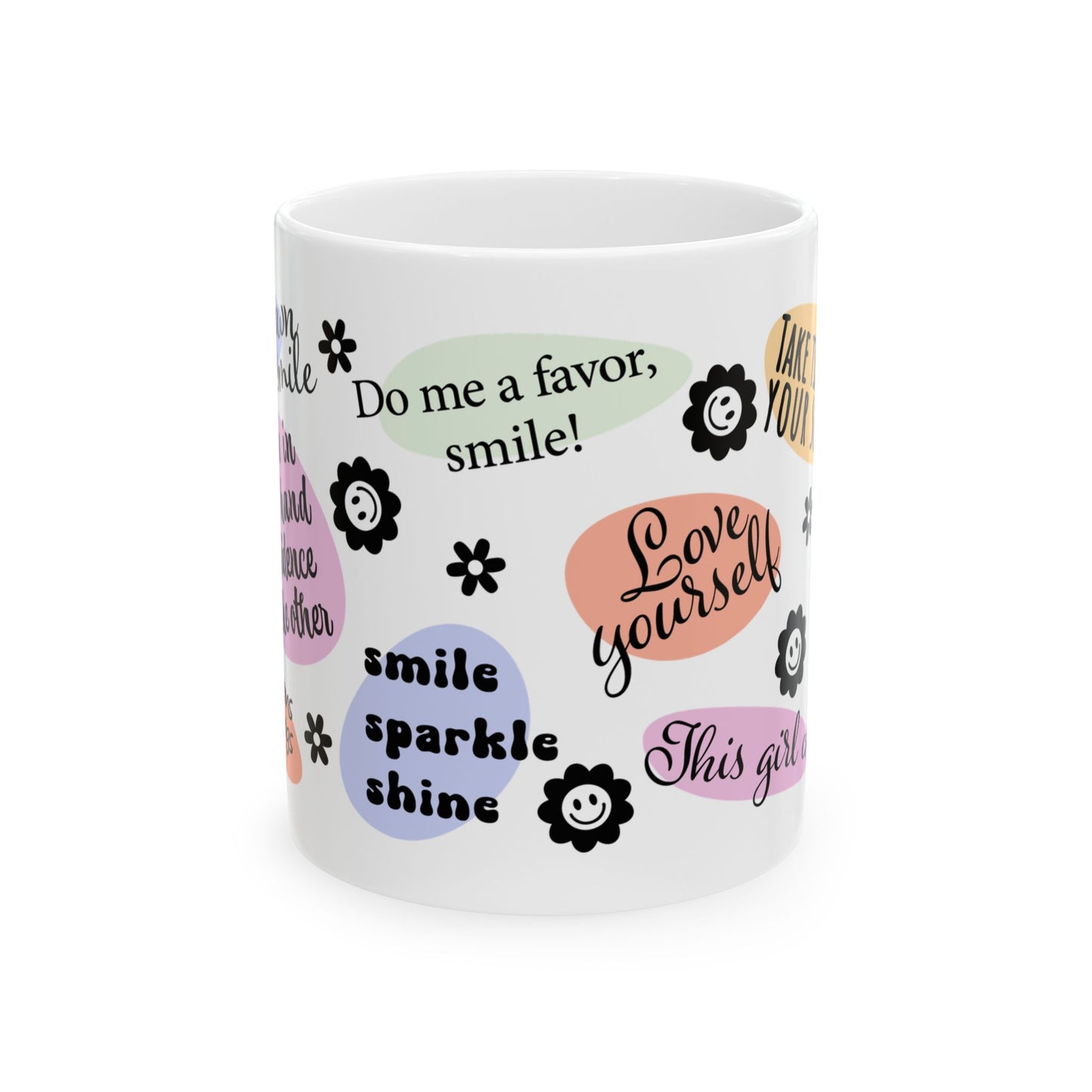 Inspirational Ceramic Mug - Self-Love & Positivity Quotes