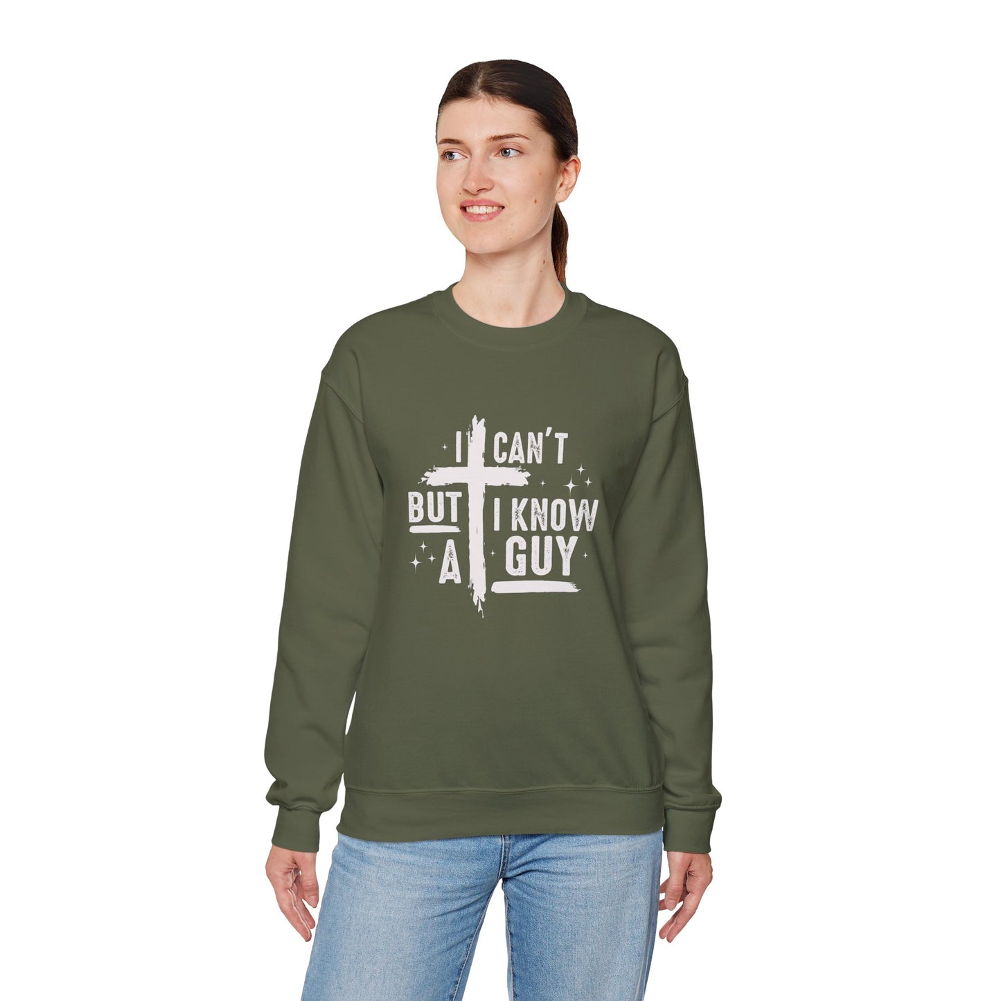 I Can't But I Know a Guy Unisex Crewneck Sweatshirt - Comfortable & Stylish