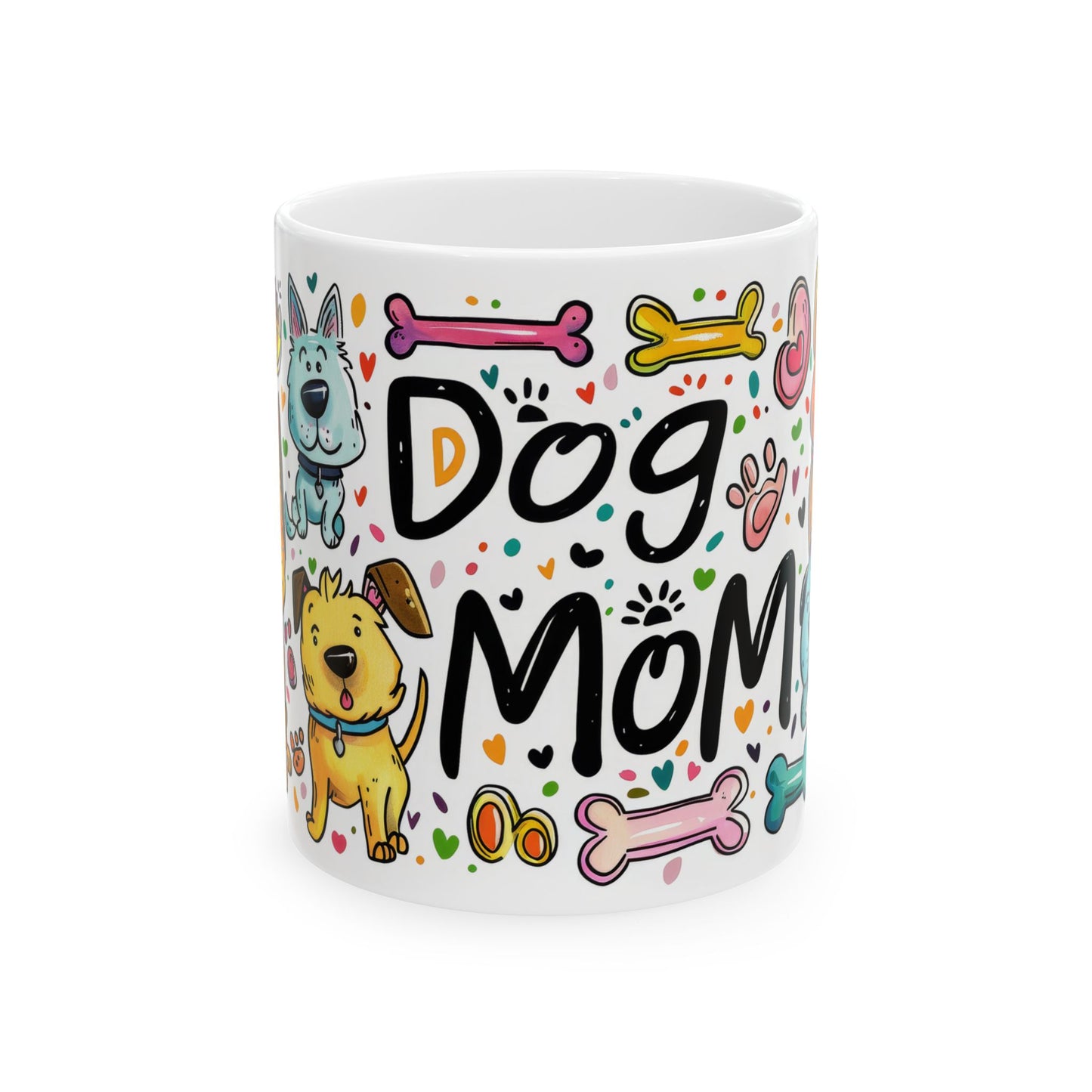 Dog Mom Ceramic Mug | Fun Pet Lover Coffee Cup | Perfect Gift for Dog Owners
