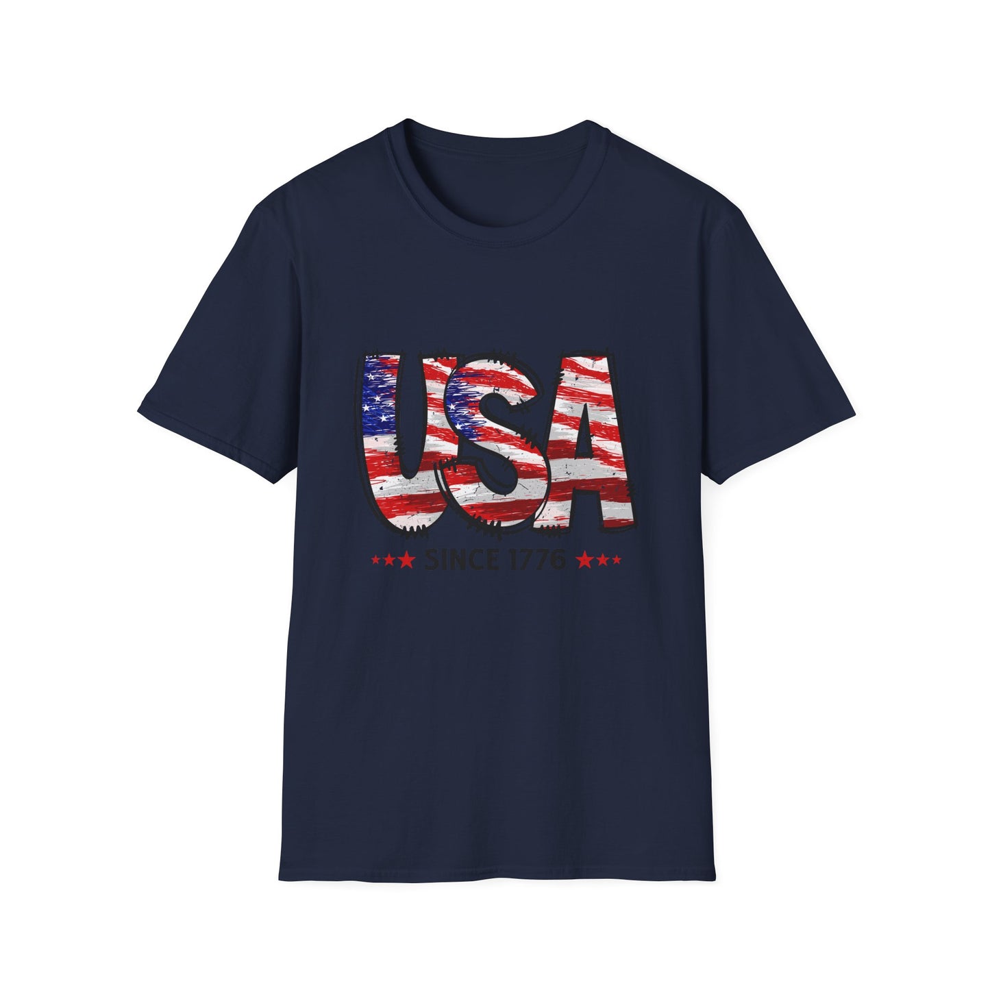 USA Flag Graphic T-Shirt, Vintage USA Tee, Independence Day Shirt, Patriotic Apparel