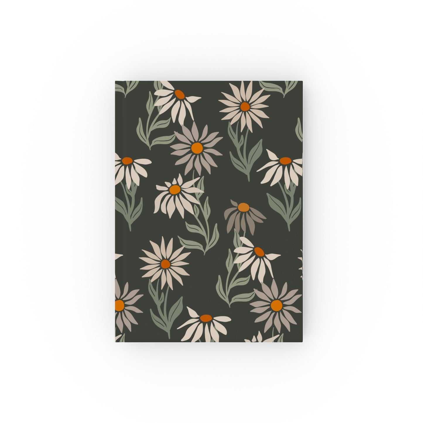 Floral Hard Backed Journal - Elegant Green Design for Nature Lovers