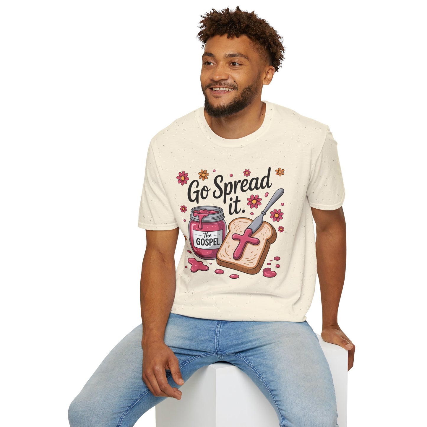 Christian T-Shirt — "Go Spread It" Gospel Jam Toast Tee