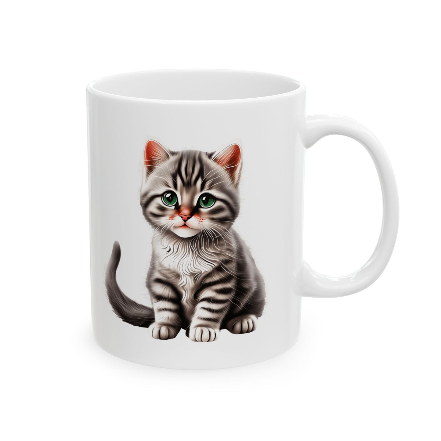 Cute Kitten Ceramic Mug — Coffee Cup (11oz & 15oz)
