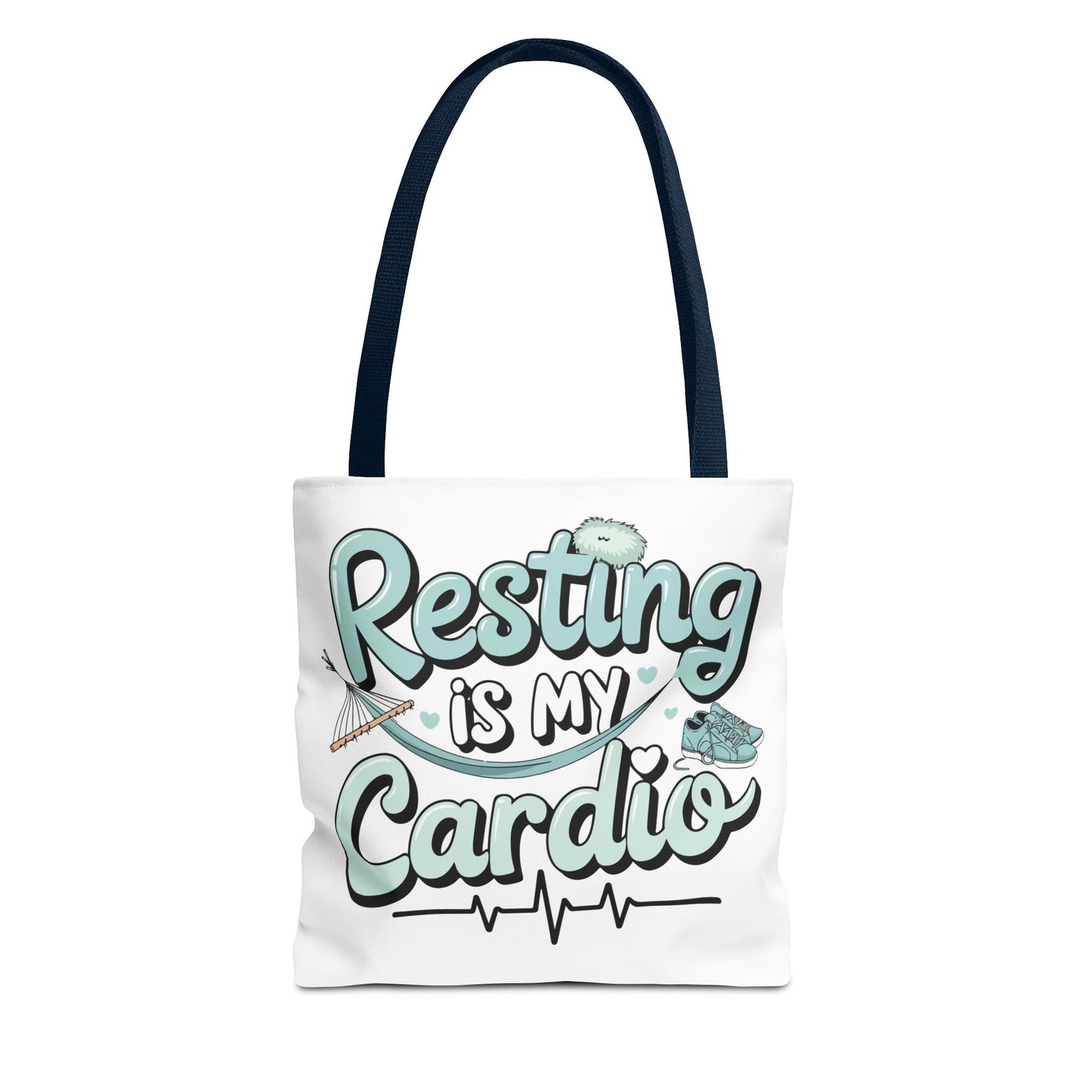 Resting is My Cardio Tote Bag - Fun Workout Motivational Bag for Gym Lovers