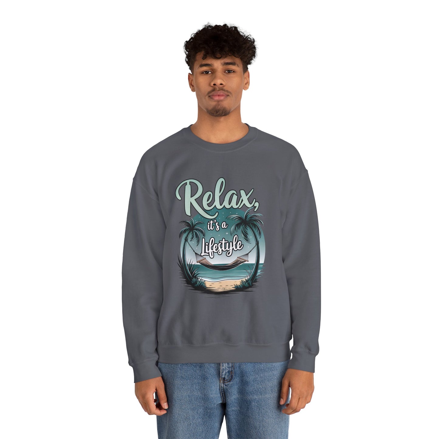 Relax Beach Vibe Unisex Crewneck Sweatshirt
