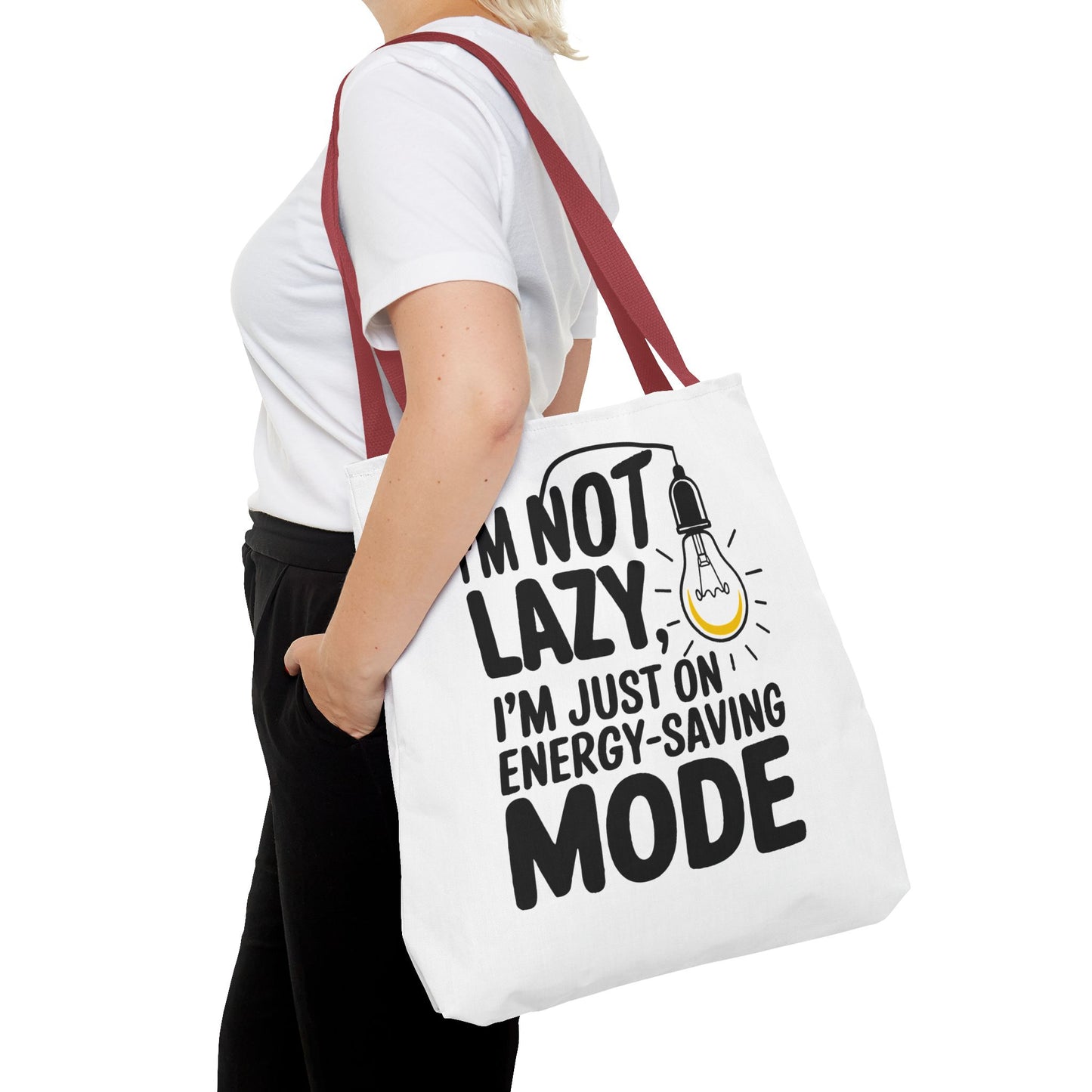 Funny Energy-Saving Mode Tote Bag - Ideal Gift for Relaxed Individuals