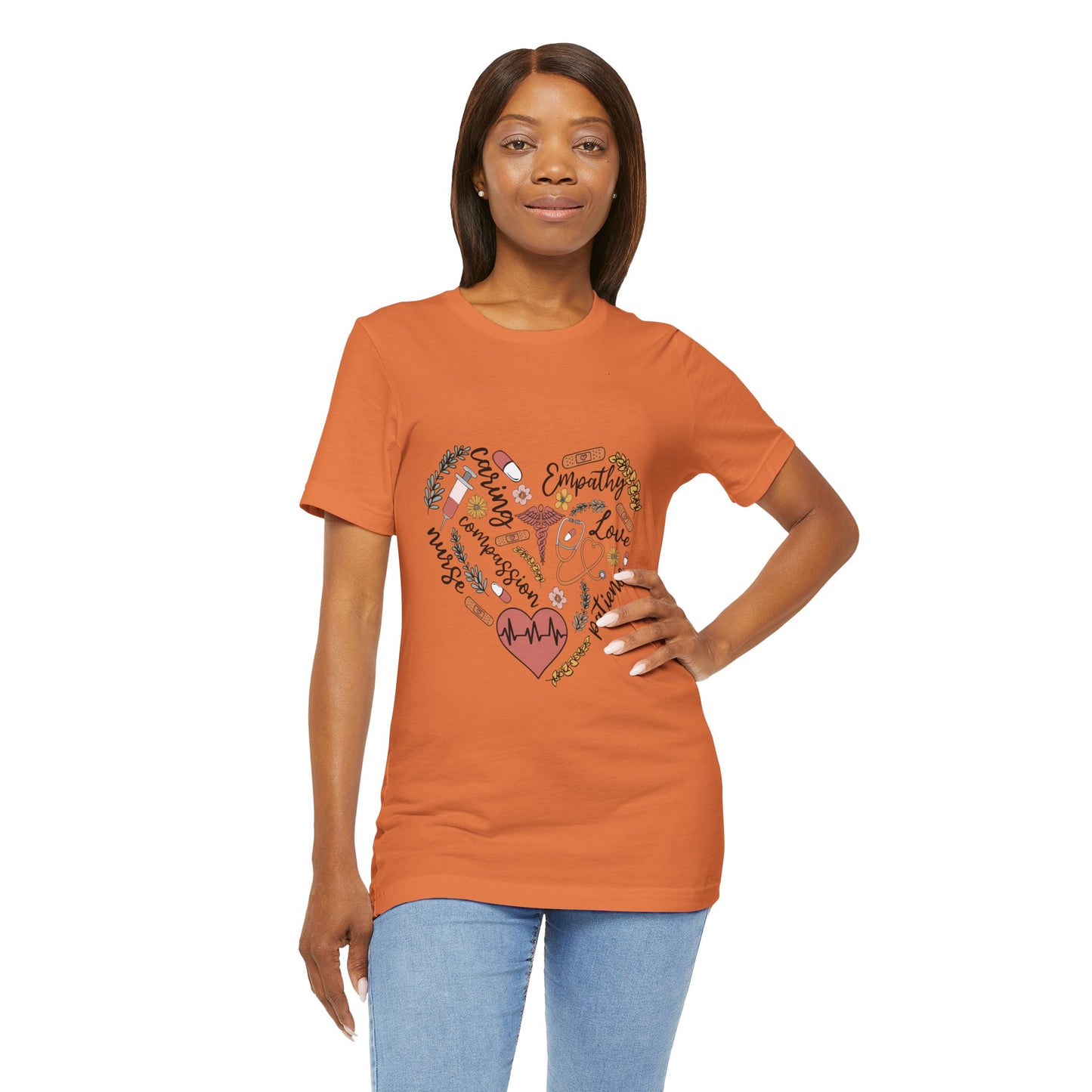 Empathy Heart Unisex Jersey Tee - Love & Caring Design for Compassionate Souls