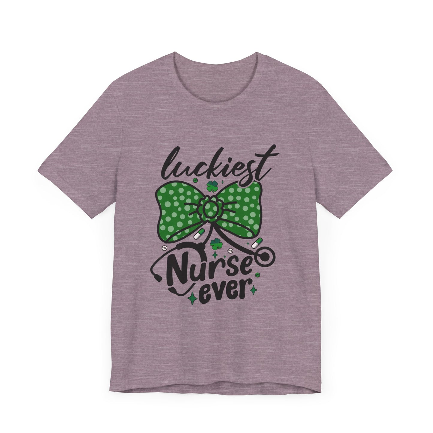 Luckiest Nurse Ever Unisex Short Sleeve Tee - Perfect for St. Patrick's Day