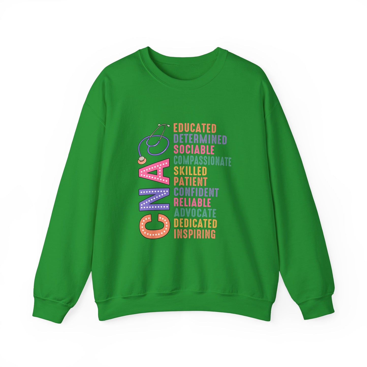 CNA Pride Crewneck Sweatshirt - Empowering Words for Caring Professionals
