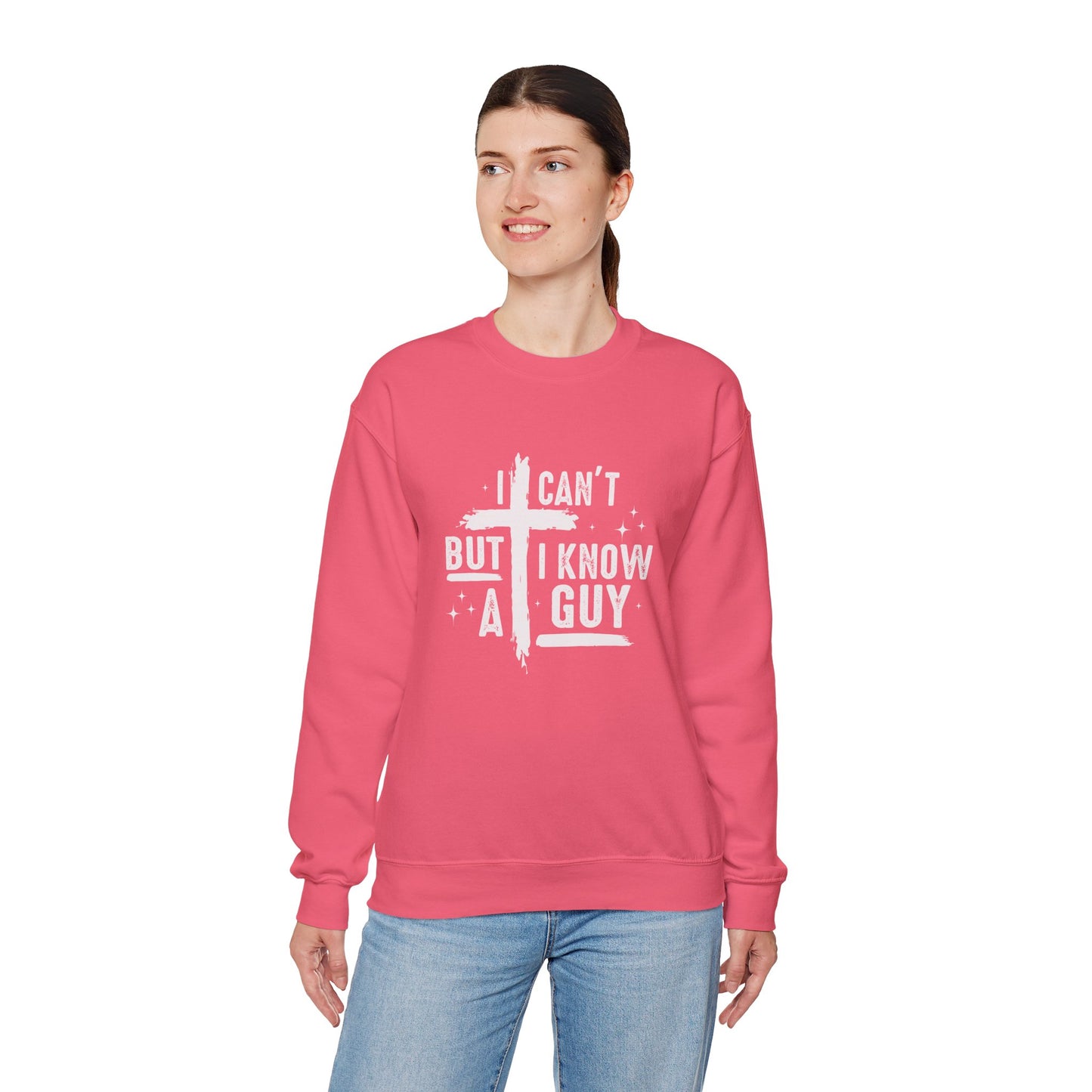 I Can't But I Know a Guy Unisex Crewneck Sweatshirt - Comfortable & Stylish