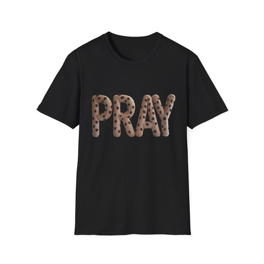 PRAY Leopard Print T-Shirt — Inspirational Faith Graphic Tee