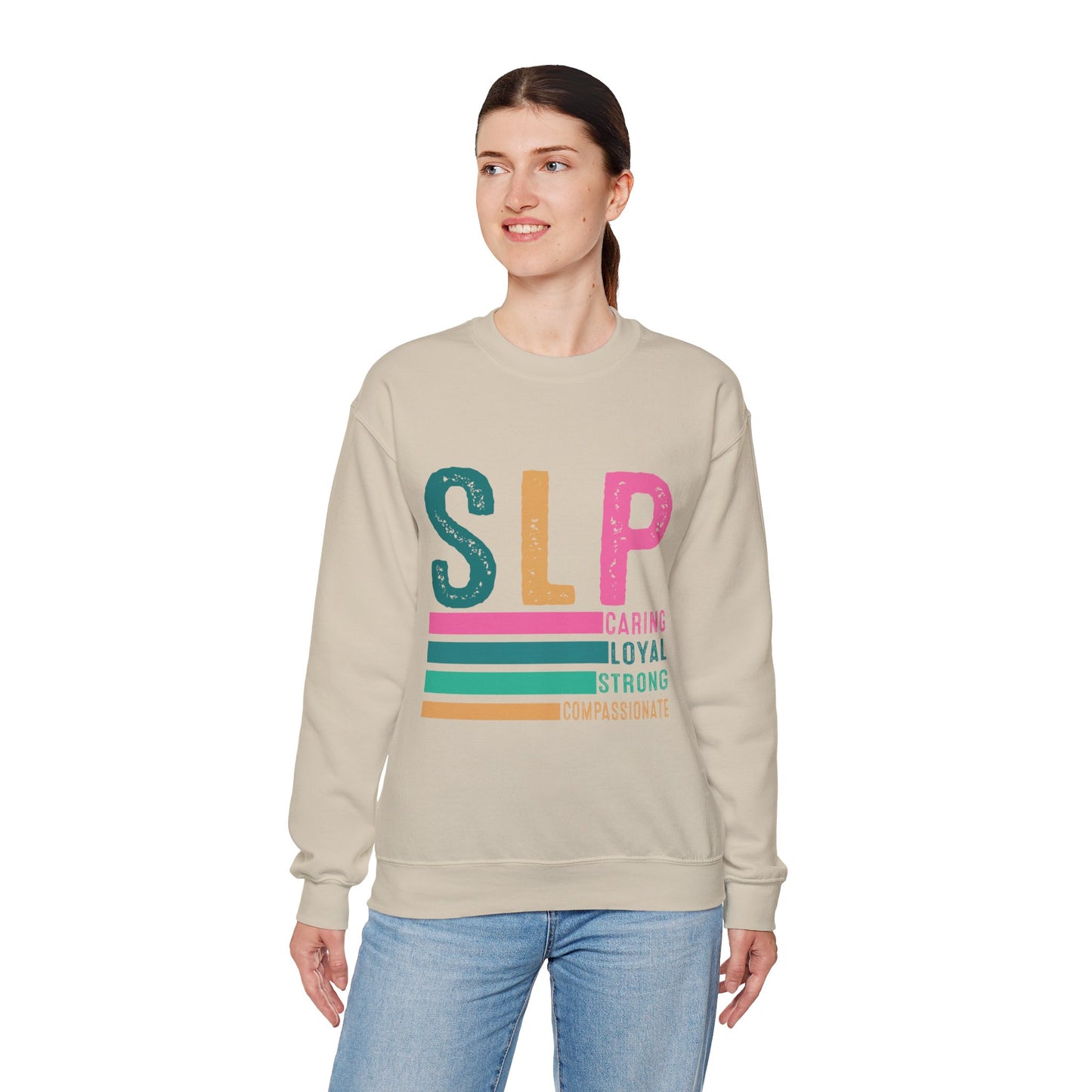 SLP Caring Loyal Strong Unisex Crewneck Sweatshirt