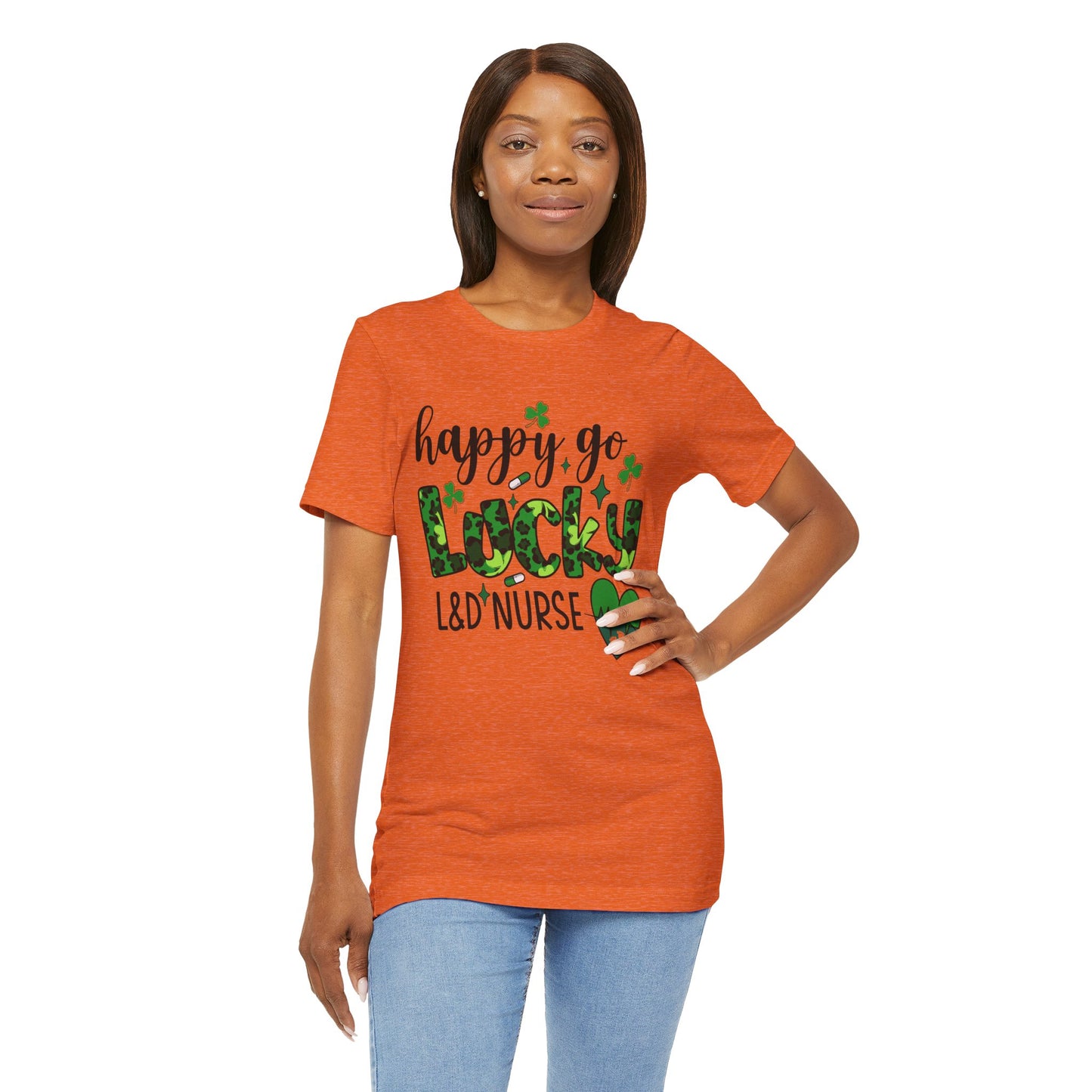 Happy Go Lucky Unisex Nurse Tee - St. Patrick's Day Shirt