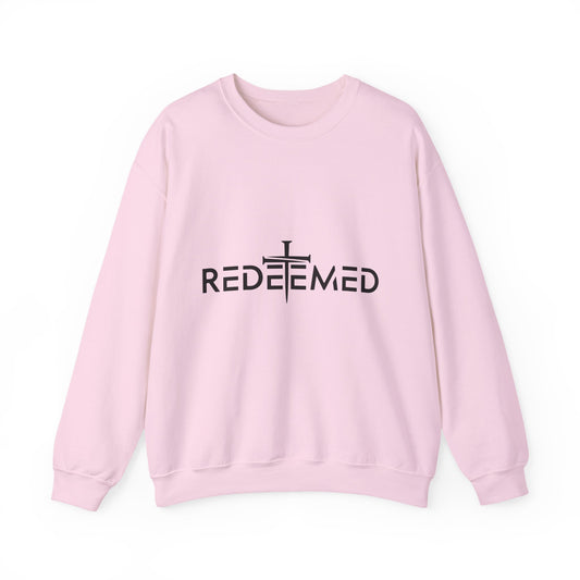 Redeemed Crewneck Sweatshirt — Christian Faith Cross Pullover