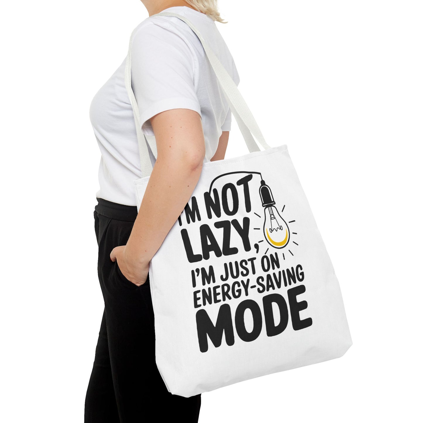 Funny Energy-Saving Mode Tote Bag - Ideal Gift for Relaxed Individuals