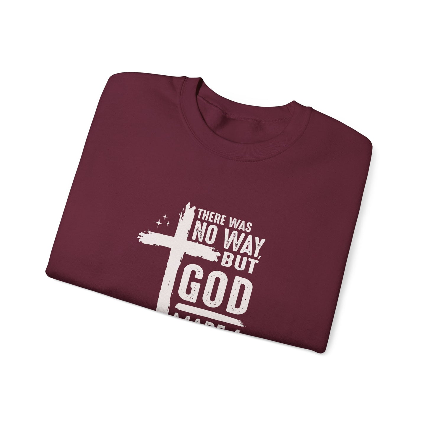 Inspirational Christian Crewneck Sweatshirt - 'God Made a Way'