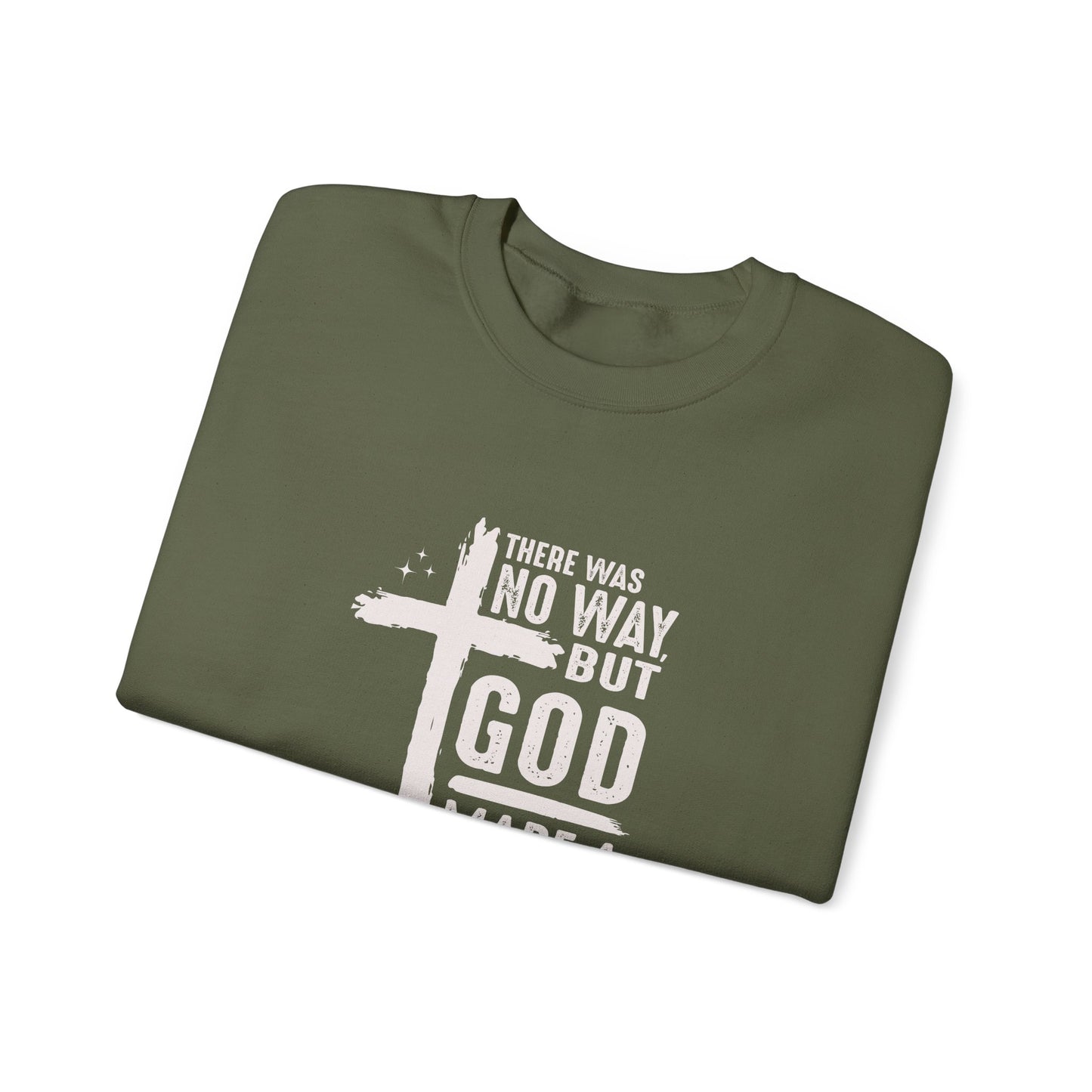 Inspirational Christian Crewneck Sweatshirt - 'God Made a Way'