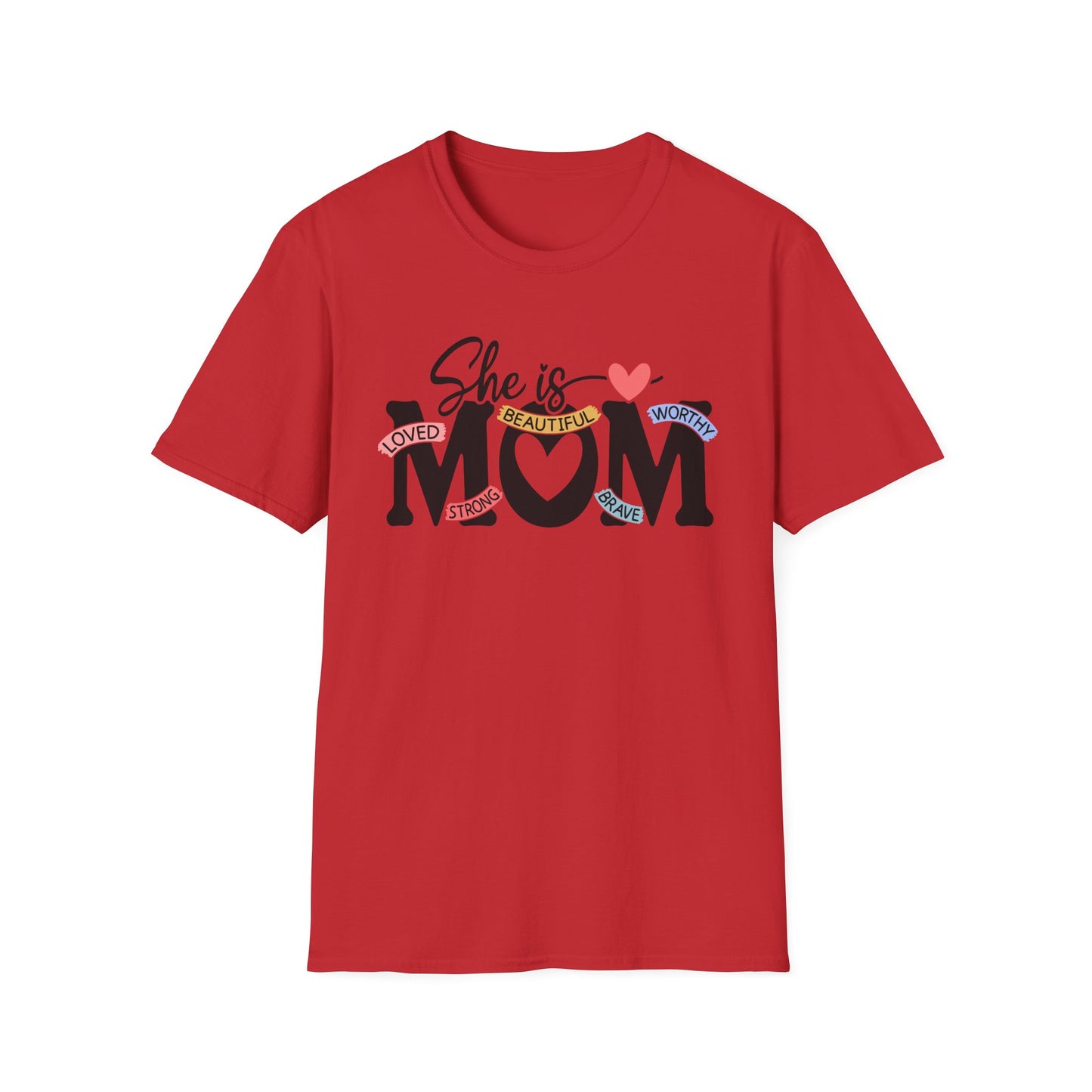 Mom Heart Tee — "She is MOM" Inspirational Mother's Day T-Shirt