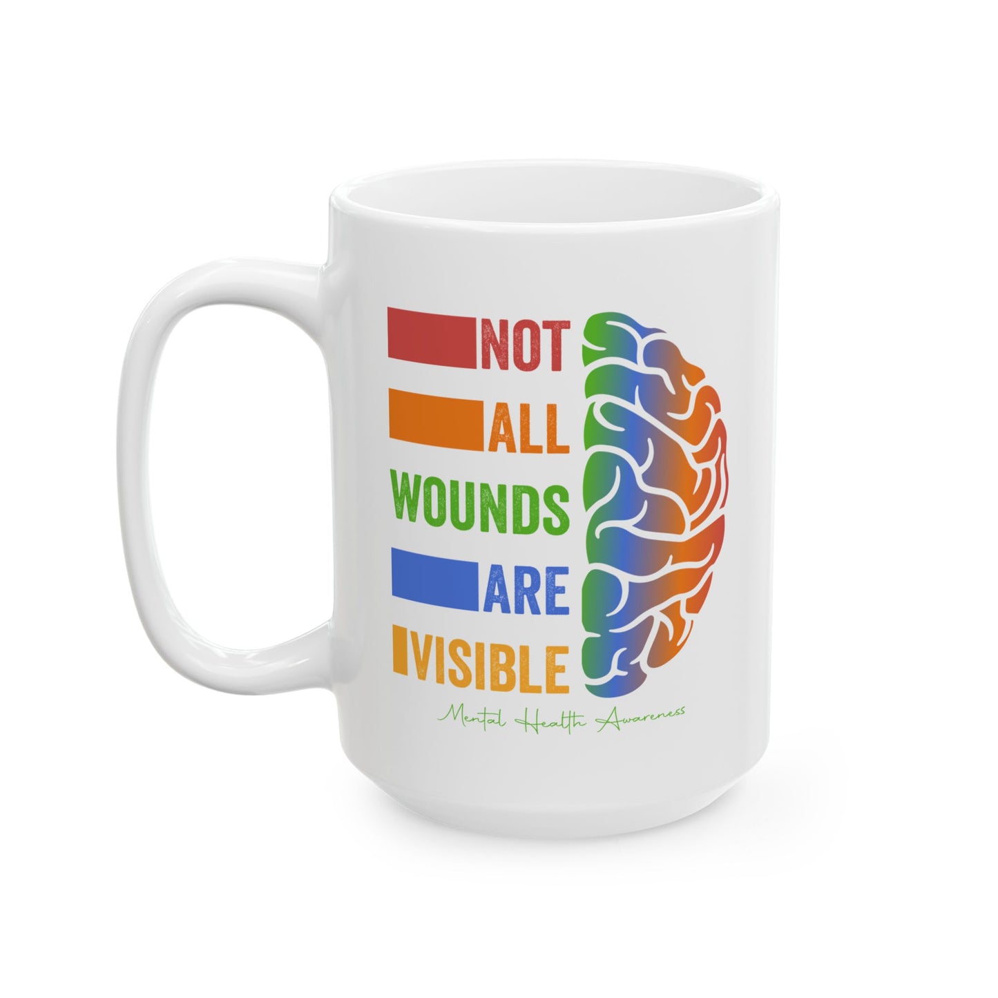 Inspirational Brain Graphic Ceramic Mug - 11oz & 15oz