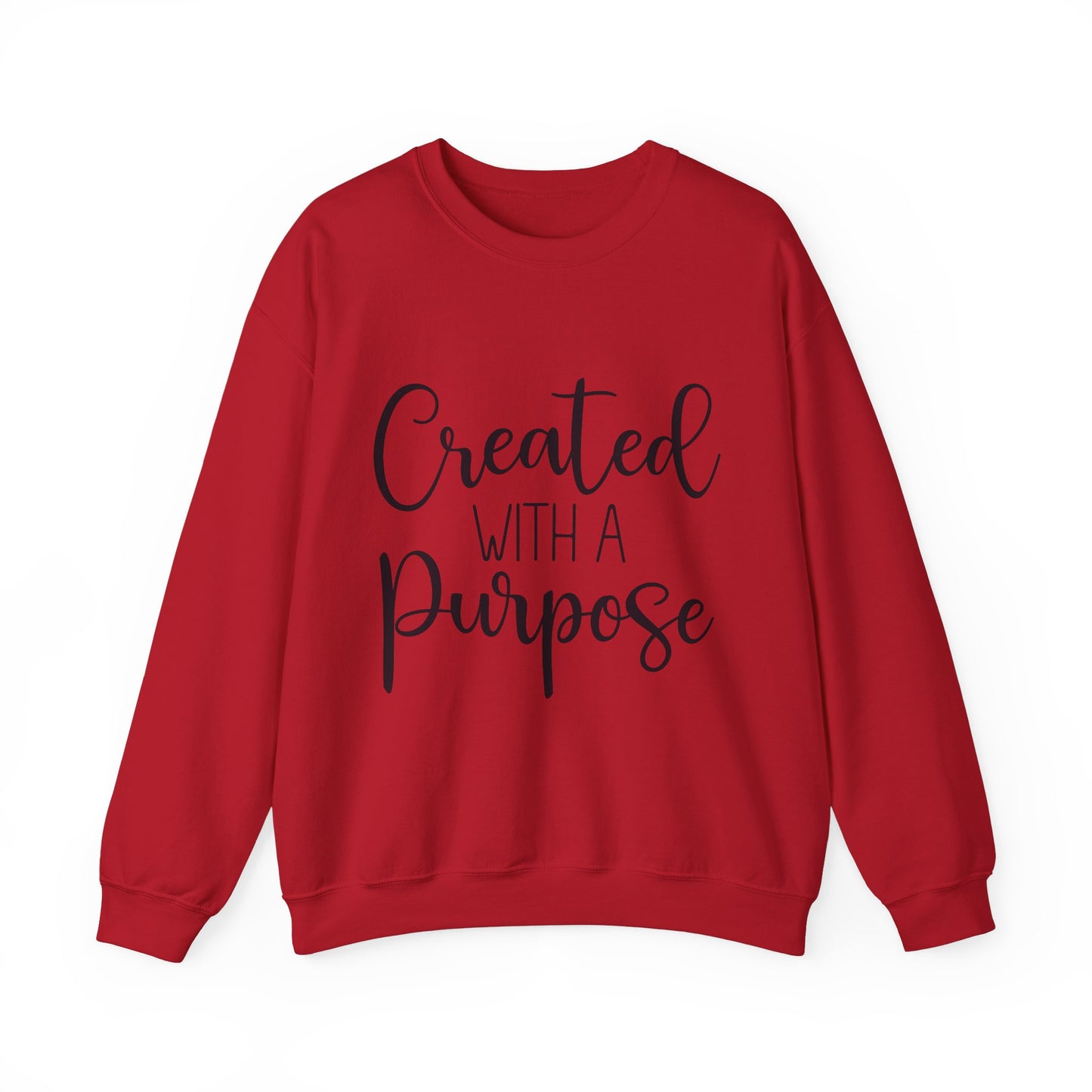 Created with a Purpose Crewneck Sweatshirt - Inspiring Unisex Heavy Blend Style for Everyday Wear