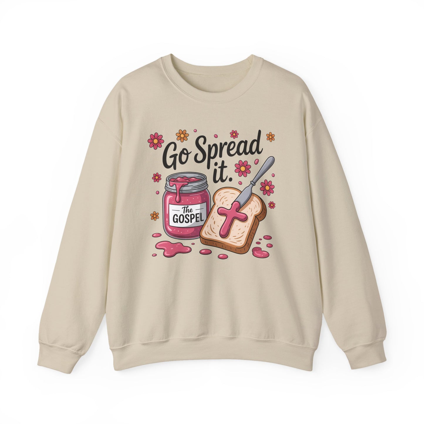 Go Spread It Gospel Sweatshirt – Christian Faith Spread the Gospel Graphic Crewneck