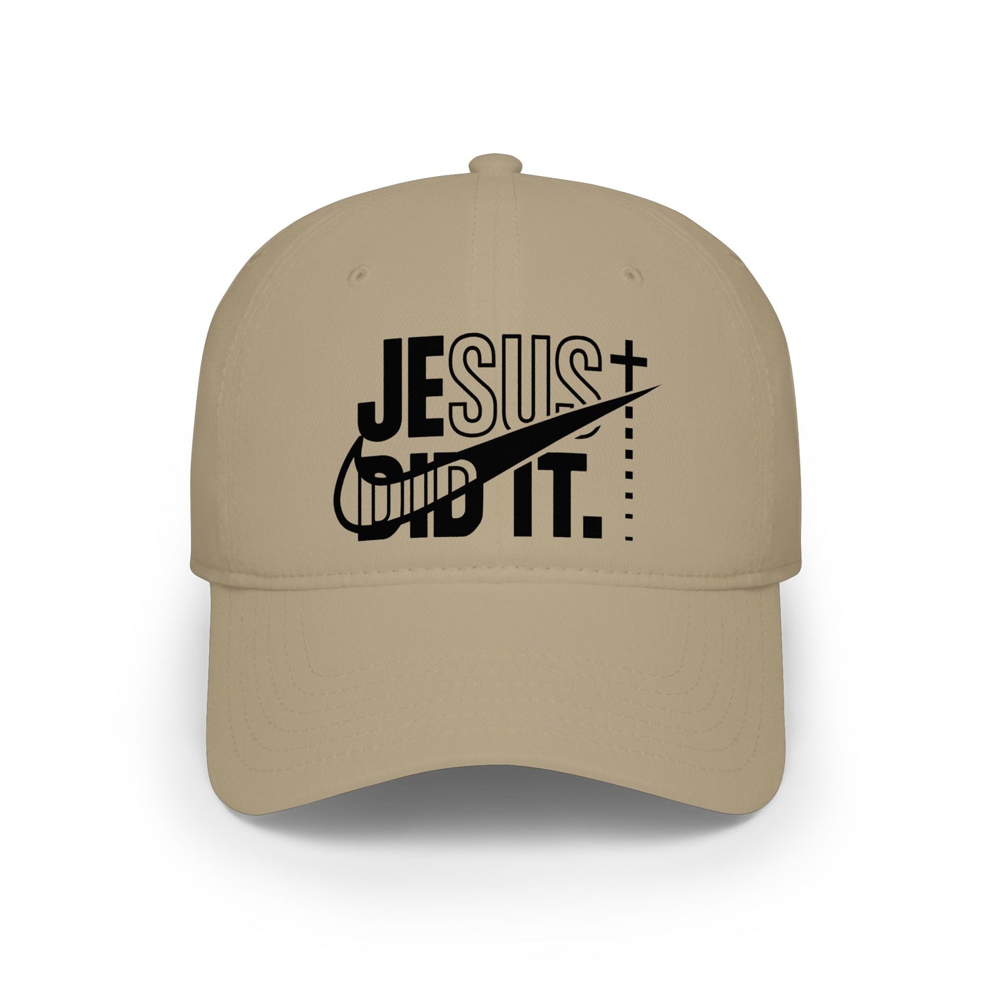 Baseball Cap — "Jesus Did It" Christian Faith Dad Hat.