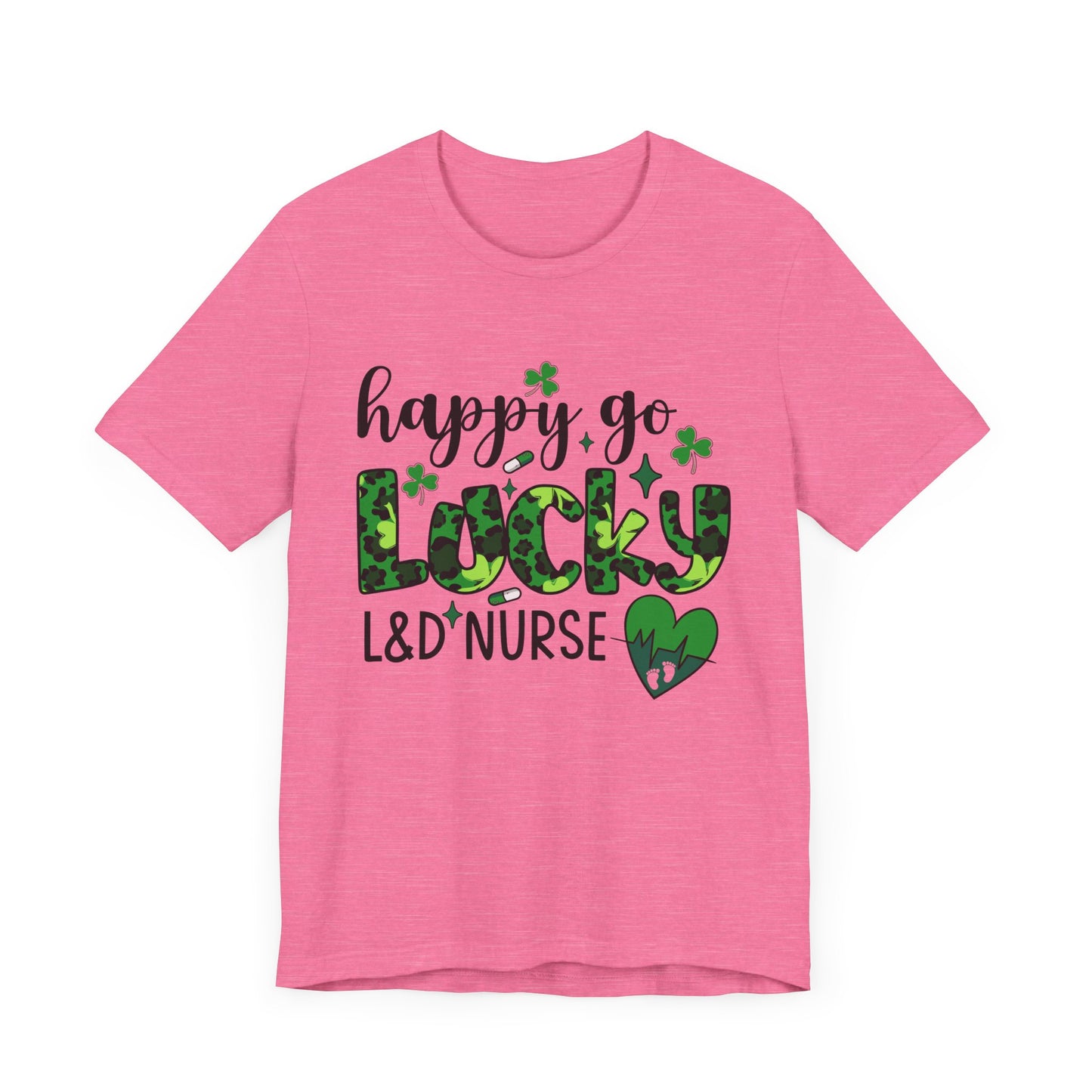 Happy Go Lucky Unisex Nurse Tee - St. Patrick's Day Shirt