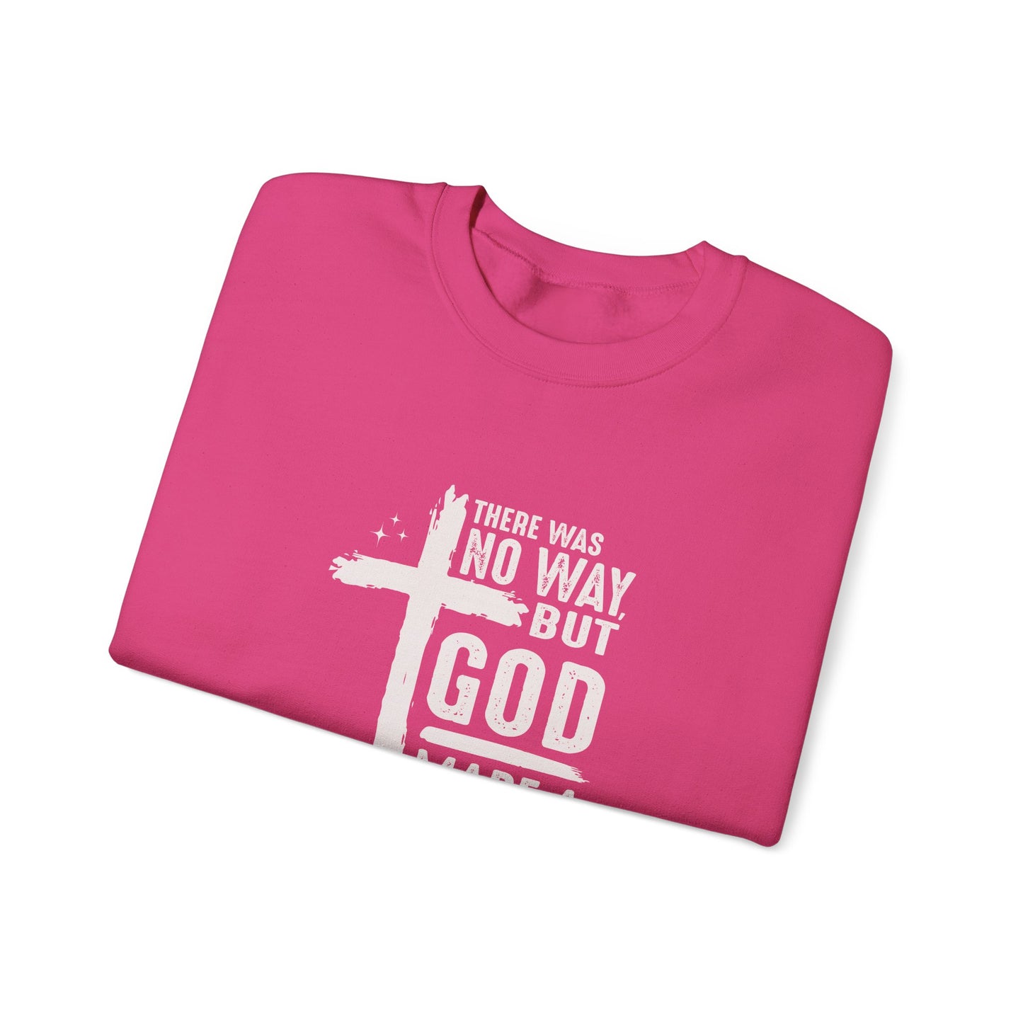 Inspirational Christian Crewneck Sweatshirt - 'God Made a Way'