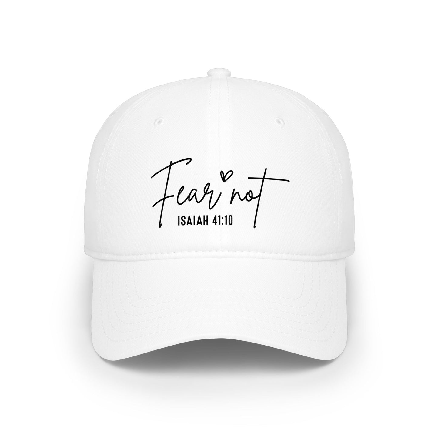 Fear Not Isaiah 41:10 Baseball Cap — Christian Inspirational Red Cap