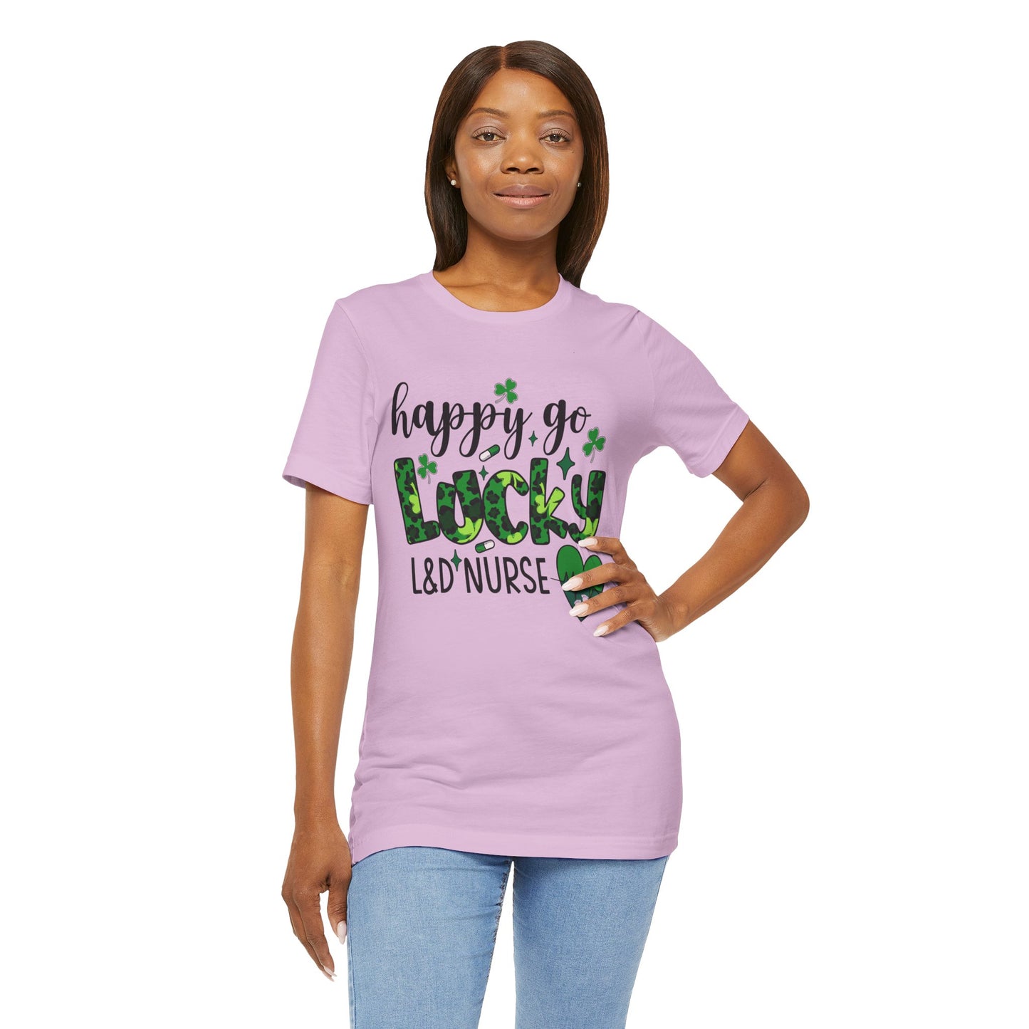 Happy Go Lucky Unisex Nurse Tee - St. Patrick's Day Shirt