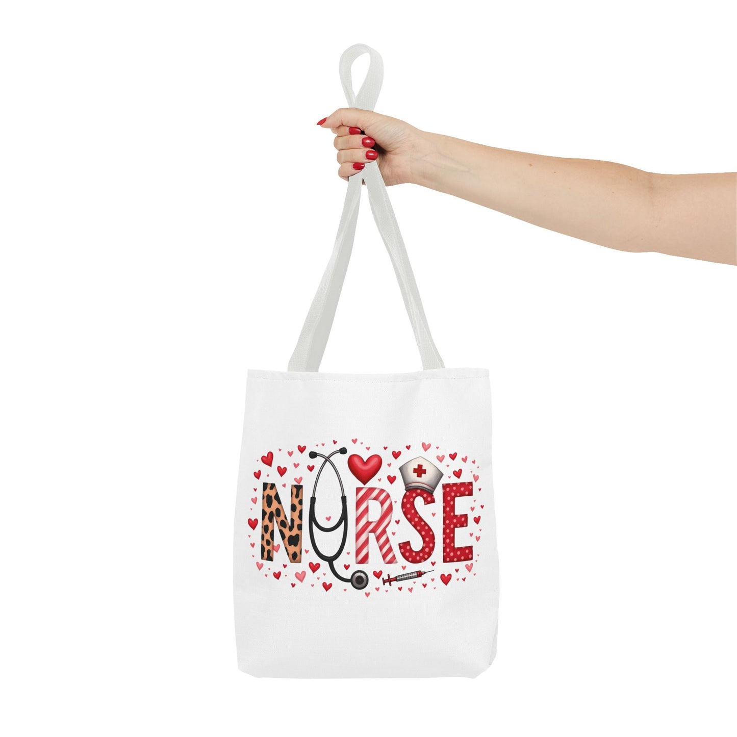 Cute Nurse Tote Bag - Heart Design - Perfect Gift for Nurses