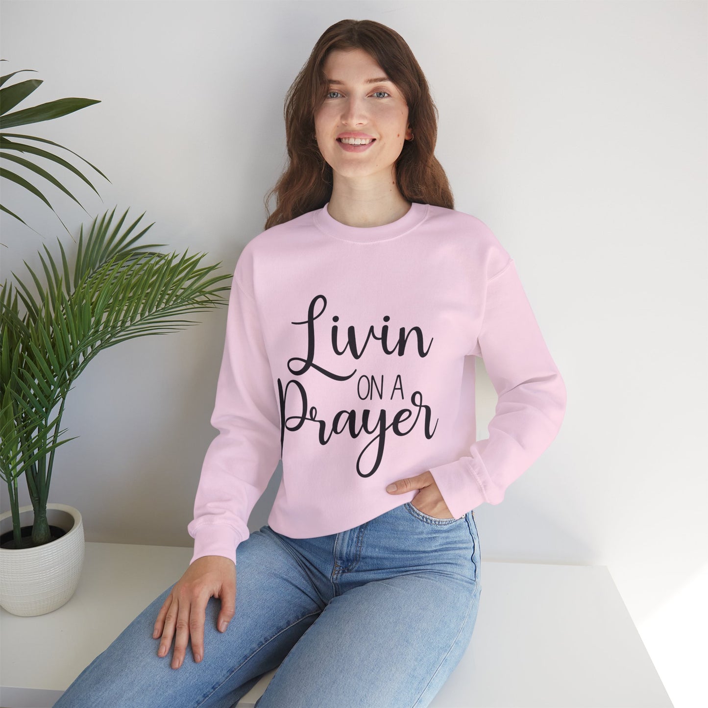 Livin' on a Prayer Crewneck Sweatshirt - Unisex Heavy Blend™