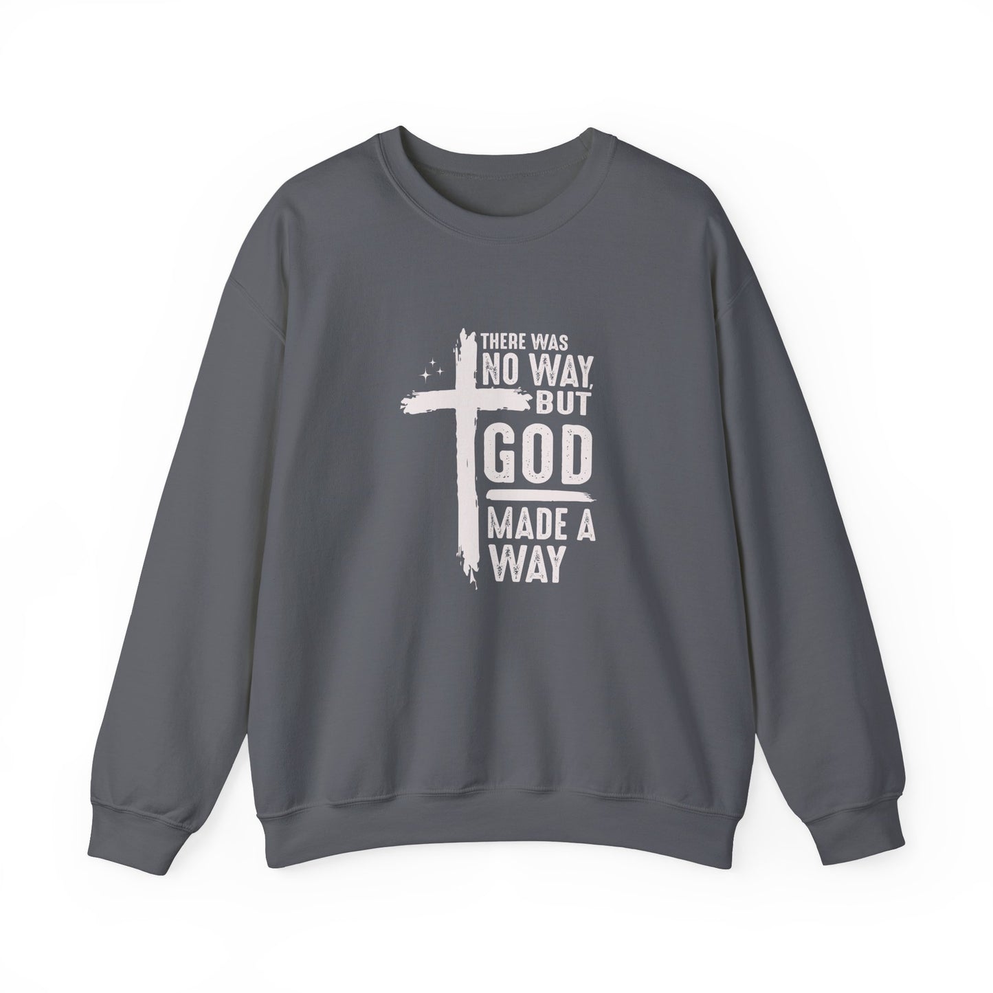 Inspirational Christian Crewneck Sweatshirt - 'God Made a Way'