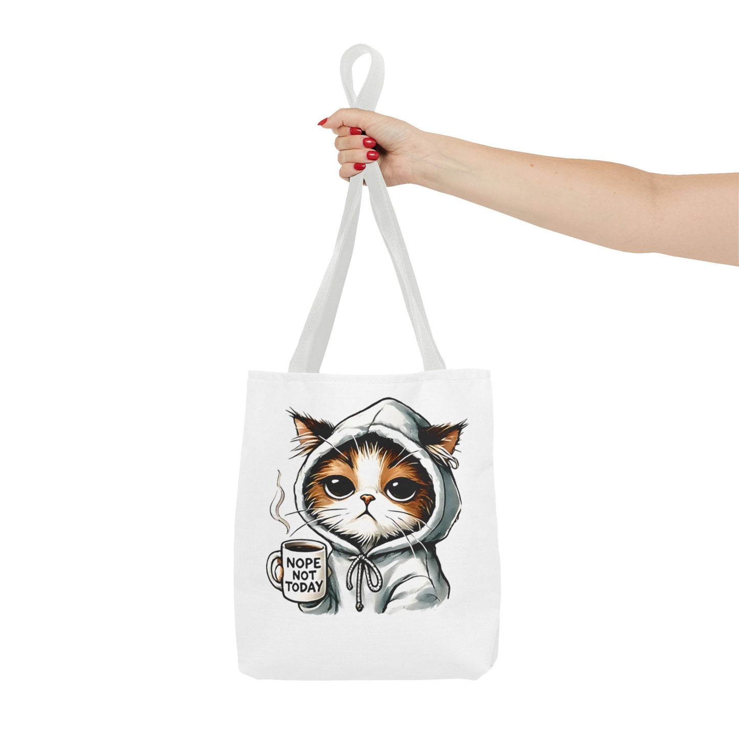Cute Cat Tote Bag - "Nope Not Today" Design