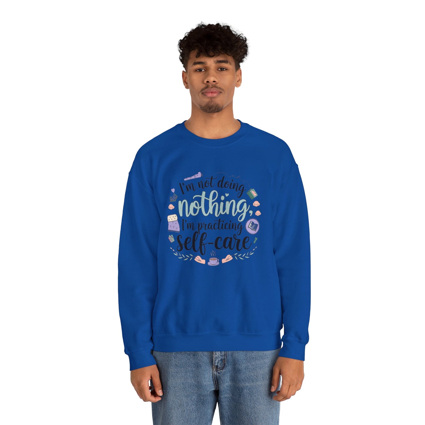Self-Care Crewneck Sweatshirt – Practice Mindfulness in Comfort