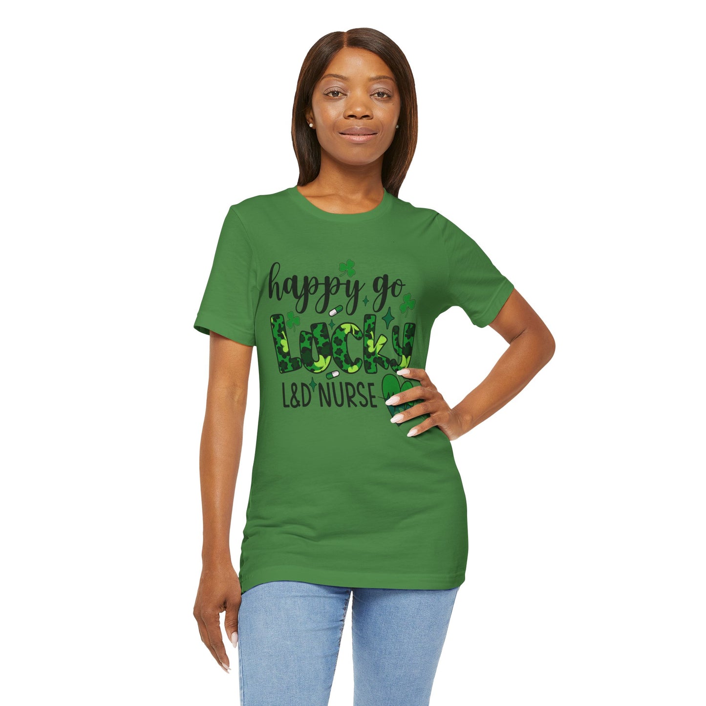 Happy Go Lucky Unisex Nurse Tee - St. Patrick's Day Shirt
