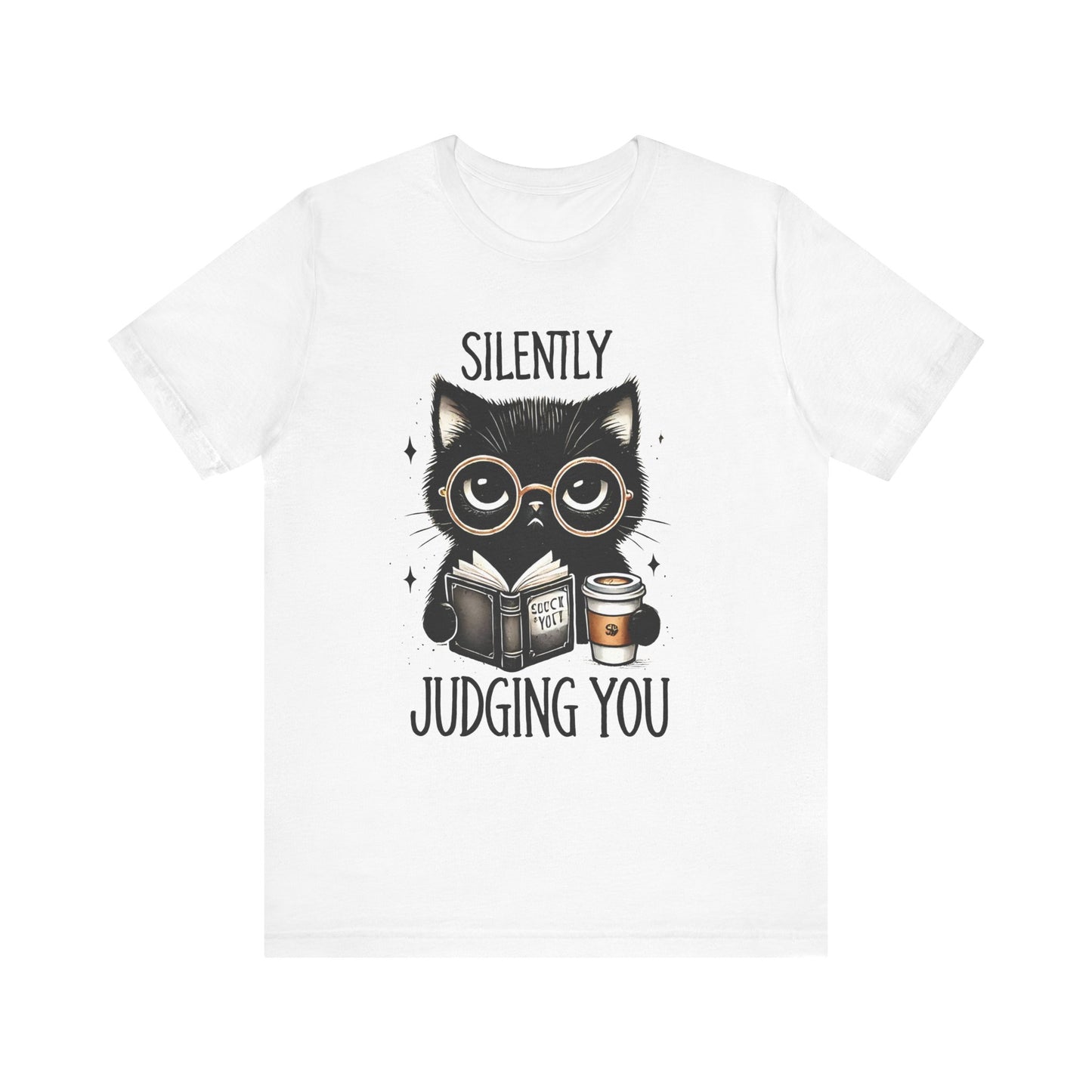 Funny Cat Graphic Tee - 'Silently Judging You' Unisex T-Shirt