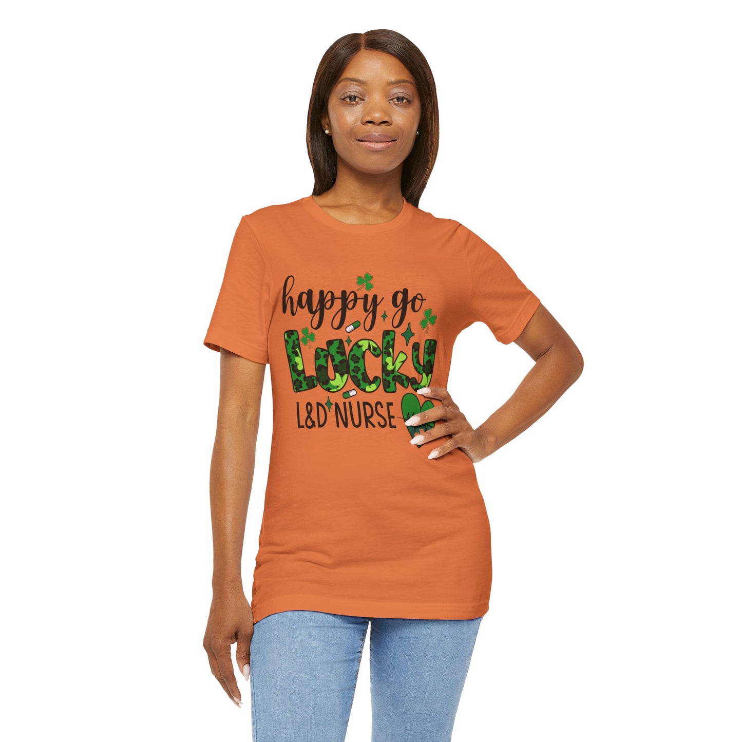 Happy Go Lucky Unisex Nurse Tee - St. Patrick's Day Shirt