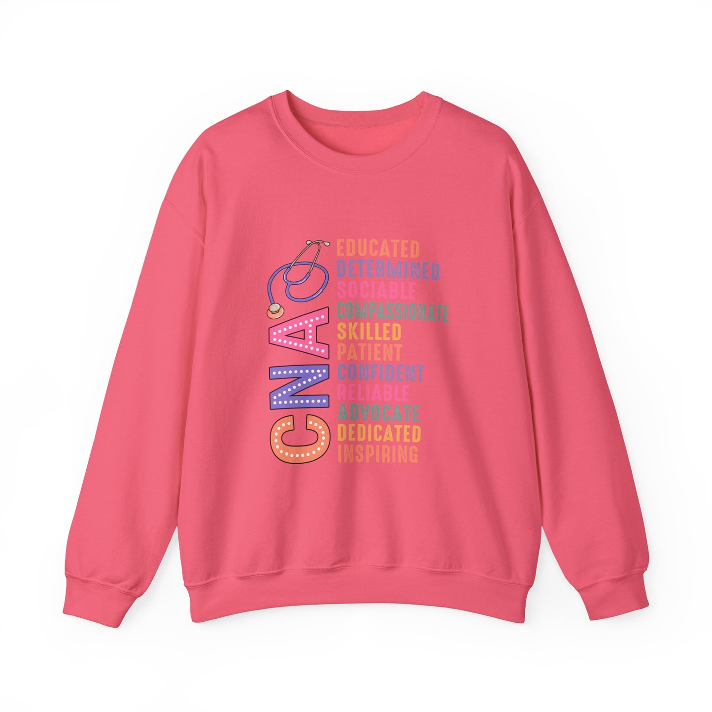 CNA Pride Crewneck Sweatshirt - Empowering Words for Caring Professionals
