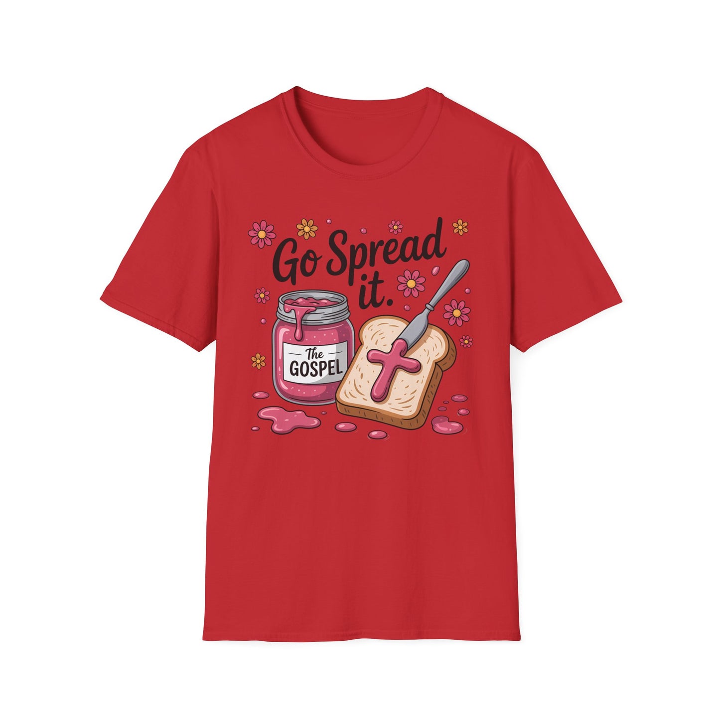 Christian T-Shirt — "Go Spread It" Gospel Jam Toast Tee