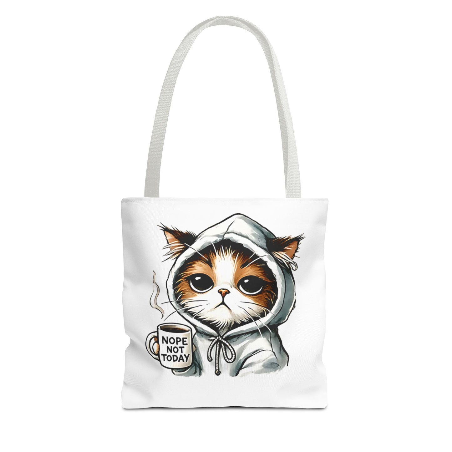 Cute Cat Tote Bag - "Nope Not Today" Design
