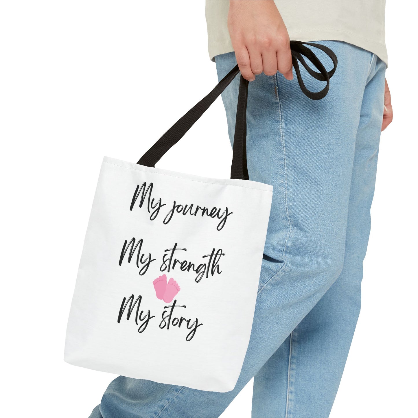 Inspirational Tote Bag - 'My Journey, My Strength, My Story'