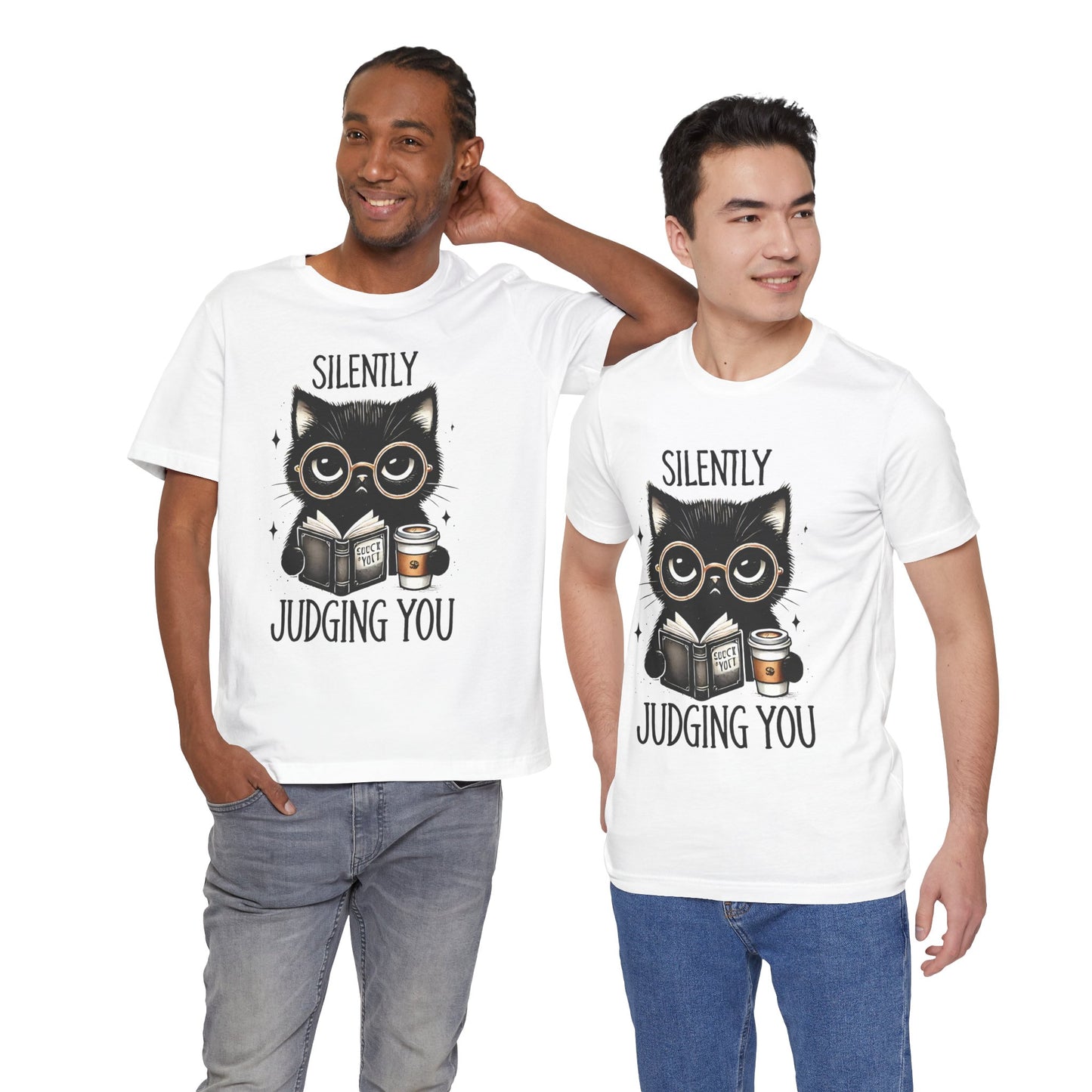 Funny Cat Graphic Tee - 'Silently Judging You' Unisex T-Shirt