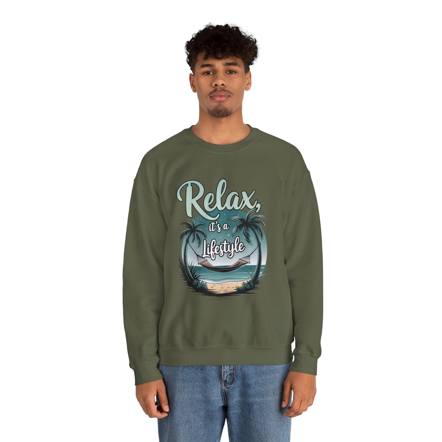 Relax Beach Vibe Unisex Crewneck Sweatshirt