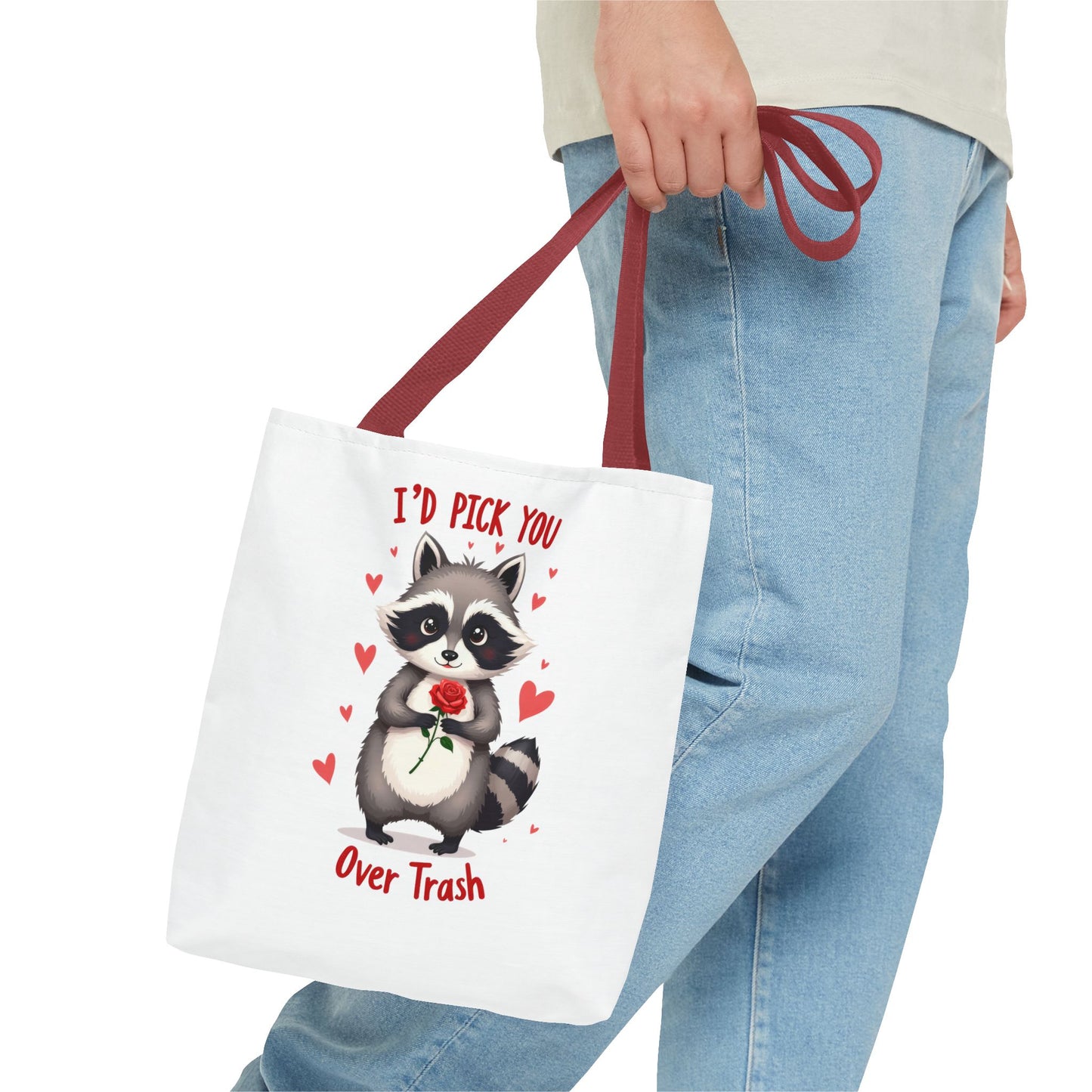 Cute Raccoon Tote Bag - 'I’d Pick You Over Trash' Gift for Animal Lovers