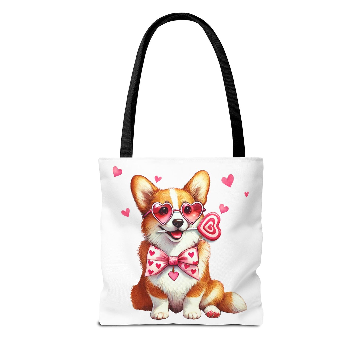 Cute Corgi Love Tote Bag - Perfect for Valentine's Day and Dog Lovers